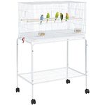 Yaheetech Large Budgies Cage Parrot Cage Wide BirdCage Extra Space Flight Cage with Rolling Stand for Small Birds Parakeets/Conures/Cockatiels/Parakeets/Conures