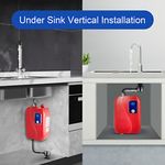 3000W 110V Small Electric Tankless Instant Hot Water Heater For Shower Kitchen