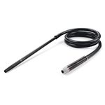 BudPro Hookah Hose with long Aluminum handle - BLACK color Silicone - Best dream 185cm hookah tip - with Spring to prevent flexion