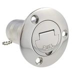 NRC&XRC 2INCH(50mm) Boat Diesel Deck Fill/Filler with Keyless Cap Marine 316 Stainless Steel Hardware for Boat Yacht Caravan