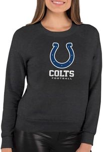 NFL Womens Ultimate Fan French Terry Slouchy Top- Raglan Sleeves, and Scoop Neckline- Officially Licensed Apparel Charcoal