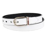 Tommy Hilfiger Womens Two-in-One Reversible Slim Width Dress Casual Leather Belt for Jeans, Trousers and Dresses, White/Black, Large