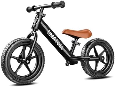 Umatoll Toddler Balance Bike for 2-5 Year Old, Tool-Free Adjustment Kids Toy Bicycle, for Boys & Girls Aged 2-3 (Black)
