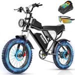 Bopzin Electric Bike for Adults, 1500W 30MPH Dirt Bike, 48V,20AH Removable Battery, Max 75Miles Electric Motorcycle, 20" Fat Tire Ebike, 7-Speed & UL Bicicleta electrica para adultos