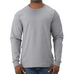 Jerzees Men's Adult Long Sleeve Tee, Athletic Heather, Large