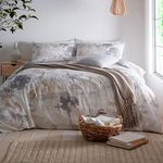 Appletree Loft - Edale - 100% Cotton Duvet Cover Set - Super-King Bed Size in Linen