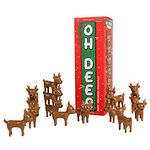 Gift Republic Oh Deer 15 Pieces Christmas Stacking Game Fun Family Tumbling Tower Game Reindeer Stack Gift for Kids