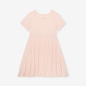 Posh Peanut Solid Ribbed - Sandy Blush - Twirl Dress - 7-8 Years