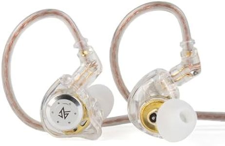 KZ EDX PRO Earphones, KZ in Ear Monitors, HiFi Gaming Earbuds with New 1DD 10mm Dynamic Driver, Bass Sound Wired Earbuds, IEM Earbuds with Detachable Cable for Music Gaming Video (White, Without Mic)