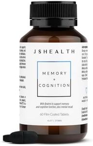 JSHealth Vitamins Memory + Cognition Formula - Memory Vitamins | Memory Recall Support | Mental Function and Brain Health | Learning Support | (60 Tablets)