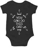 You Can Do This Dad - Ain't No Papa Like The One I Got - Funny Romper, One-Piece Baby Bodysuit (Newborn, Black)