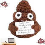 WPCSM Positive Poo, Doll with Positive Affirmation Cards, Positive Potato, Mini Pocket Hug Positivity Gifts, Cute and Portable Motivational Gifts Decoration for Birthday Holiday Party