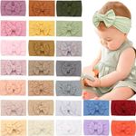 kangaroo 25 Colors Baby Girl Headbands 4 inches Hair Bows Super Soft High Stretchy Hair Turban Head Wraps Headbands for Infant Newborn Toddlers Girls and Kids