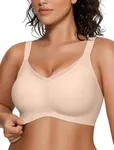 OEAK Womens Wireless Bras V Mesh Co