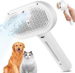 Caseeto Cat Brush for Shedding, 3 In 1 Cat Steam Brush Pet Brush for Shedding Pet Hair Cleaning Brush Comb Steamy Cat Brush Easily Removes Mats, Tangles, and Loose Fur