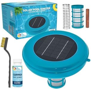 U.S. Pool Supply Solar Pool Ionizer Cleaner - Chlorine-Free Sun Shock for Crystal-Clear Safe Swimming Pool Water - Long Lasting Copper Anode, Eco-Friendly Solar Powered, Fresh & Salt Water