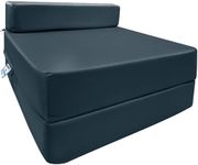 iSTYLE MODE BETTER HOME CHOICE Fold Out Single Z Bed Futon Sofa Chair | Comfortable Fold Out Sofa Mattress | Ergonomically Designed for Guests | Lightweight & Stylish (Dark Grey)