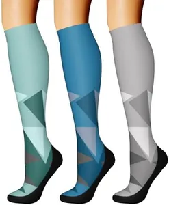 CHARMKING Compression Socks for Women & Men Circulation (3 Pairs) 15-20 mmHg is Best Athletic for Running, Flight Travel, Support, Cycling, Pregnant - Boost Performance, Durability (S/M, Multi 69)