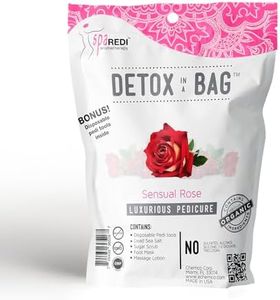 SPSPA REDI Detox In A Bag Pedicure Kit -Pedicure Massage for Tired Feet, Detoxifies and Refreshes Feet, Refreshing Rose