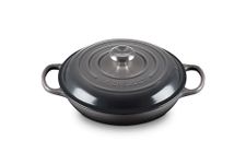 Le Creuset LS2532-267FSS Enameled Signature Cast Iron Braiser, 2.25 qt, Oyster w/Stainless Steel knob