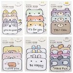 6 Packs Cute Sticky Notes Animals Sticky Memos, 270 Sheets Funny Stationary Supplies, Perfect for Kids Office School Office Supplies (Series B)