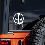 Deadpool Blood Decal Vinyl Sticker|Cars Trucks Vans Walls Laptop| WHITE |5.5 x 3.75 in|CCI717