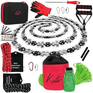 Kutir 48 Inch High Reach Tree Limb Hand Rope Chain and Throw Weight and Line Kit with Storage Bag Bundle