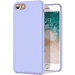 M Cart Liquid Silicone Slim Back Cover Case for Compatible for iPhone 7/ iPhone 8 (Lilac)