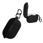 kwmobile Case Compatible with JBL WAVE BUDS Case - Silicone Cover Holder for Earbuds - Black