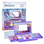 Disney Frozen Kid Makeup Set for Girls with Mirror Includes 14 lip glosses, 4 Body Shines,6 Brushes Make Up Beauty Kit Box Set for Girls Kids Tweens by Townley Girl