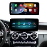 AUTOABC Wireless Carplay/Android Car 12.3 Inch Multimedia Radio Linux Touchscreen for Mercedes Benz NTG5.0 GLA CLA GLC AirPlay/Autolink/USB HD Resolution 1920 x 720