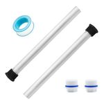 5pcs Rv Anode Rod for Water Heater, rv Rinser Wand- 9.25"L X 3/4"Npt Thread Magnesium Rod for Suburban and Mor-Flo with Seal Teflon Tape and Drain Plugs (5-Pcs Set)