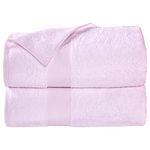 Fabstyles Super Soft and Absorbent Bath Towel, Luxury Bath Towels for Spa, Home, and Hotel, Quick Dry Towels, Set of 2 (Blush, 2 Piece (27x54))