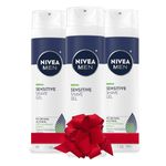 NIVEA FOR MEN Sensitive, Shaving Gel 7 oz (Pack of 3)