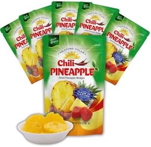 Dried Chili Pineapple Original Flavor,100% Vagan, Non-GMO, Glutten Free (All Natural Ingredients) Reseable Bag - Crunchy & Munch Snack (8 oz 6 Pack)