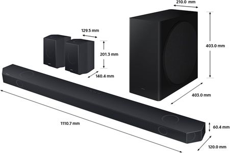 Samsung Q930D Dolby Atmos Soundbar – Wireless Subwoofer, Surround Sound