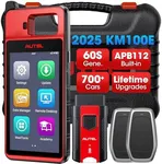 Autel MaxiIM K-M100E Tool, 2025 Auto VIN Scanner Same as K-M100/K-M100X, Lite of IM508S Pro IM608 PRO 2, Built-in APB112, OBD Learning On 99% Car, Scan VIN/License, VCI200, Fréé Updates