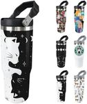 Ztuhjvy Cat Tumbler with Lid And St