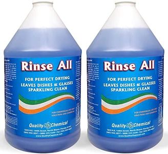 Quality Chemical Rinse All/Commercial Industrial Grade Rinse Aid/Dishwasher Rinse Aid Liquid, heat and cool dry Finish/Rinse Agent Dishwasher/Leave Dishes Spotless 128 oz (Pack of 2)