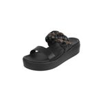 Metro Women Black Unique Weave-Like Strap Platform Heel Fashion Sandal UK/6 EU/39 (41-291)