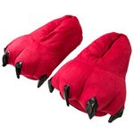 MizHome Unisex Soft Paw Claw Home Slippers Animal Costume Shoes Red L