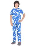 Ninos Dreams Boys Cotton Coord Set Night Suit with Lower - Planet Print (12-14 Years, Blue)