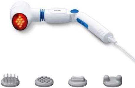 Beurer MG40 Infrared Massager, Handheld Massager With 3-Way Adjustable Handle, 4 Attachments For Soothing Vibration Massage Ideal For Your Legs and Back, Infrared Heat Function