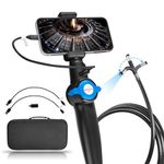 VERYMODEL Two-Way 180° Articulating Borescope Camera with LED Lights, Endoscope with 8.5mm Lens, IP67 Waterproof 1m Snake Probe Cable, HD1080P Inspection Camera for iOS Android Smartphones
