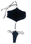 Xs and Os Women Polyamide Spandex One Piece Bodysuit Babydoll Lingerie Black