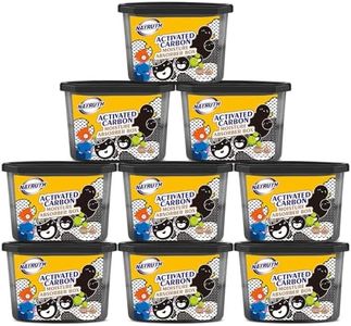 NATRUTH 500mL Moisture Absorber boxes, Closet Dehumidifier, Eradicate Odor,Dehumidifiers and Air Freshener for Closet,Shoes Box, Bathrooms, Kitchen & Study, Boats,RVs (Activated Charcoal, 9 packs)