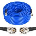 XRDS -RF 150FT SDI Cable BNC Cable, 3G/6G SDI Cable BNC Digital Video Cable 75 Ohm RG59 BNC Male Cable for 3G/6G HD SDI Camera Monitor Video Recorder SDI to HDMI Converter Splitter Security Camera