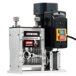 CREWORKS Automatic Electric Wire Stripping Machine, Heavy Duty Copper Cable Stripping Machine with Adjustable Feed Holes, Powered Scrap Wire Stripper for Recycling & Workshop Use (1.5-30mm)