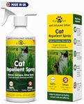 KinderPet Cat Deterrent Spray Indoor Outdoor - Stop Cats Scratching Furniture, Cat Repellent Christmas Tree & Carpet - Citrus Training Solution for Artificial Grass & Gardens - Keep Cats Away - 1L