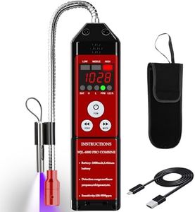 Aprvtio Kältemittel Lecksuchgerät, Refrigerant Gas Leck Detektor, HVAC-Lecksucher, Freon-Sniffer, tragbarer Gastester mit LED-Bildschirmalarm Freon-Lecksucher Hochsensibilität R134a R22a R32 R454B (1)